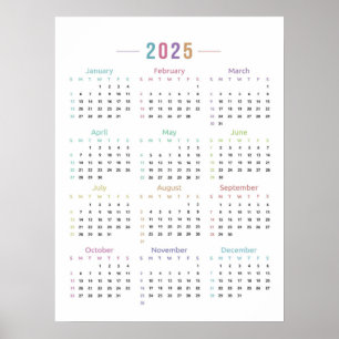 2025 Calendar Poster