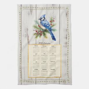 2025 Calendar Towel Bluejay