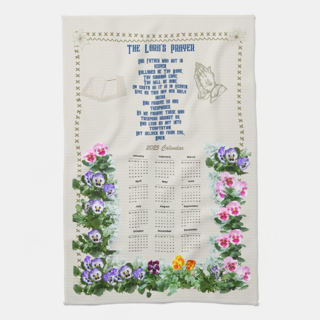 2025 Calendar Towel The Lord's Prayer (Vertical)
