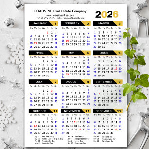 2025 Calendar US Holidays Modern Business Magnetic