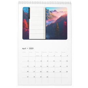 2025 Calendar Vintage Maps & Mountains