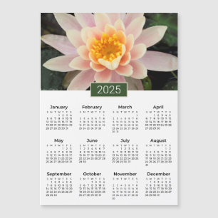 2025 Calendar Water Lily Photo Magnet