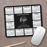 2025 Calendar with logo, Contact Information Black Mouse Mat<br><div class="desc">Add a logo with a 2025 calendar and room to add a few lines of text. A fun item for the New Year to use as a company giveaway. You can change colors in the advanced design area.</div>