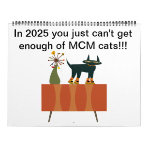 2025 Calendar with MCM Cats