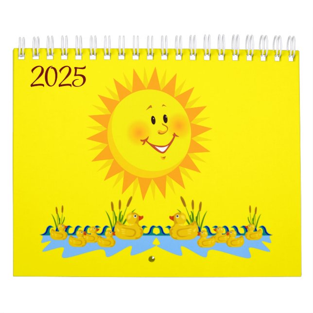 2025 Calendar Yellow Ducks & Sunshine (Cover)