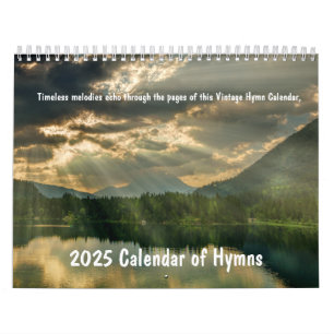 2025 Christian Vintage Hymn Lyrics  Calendar