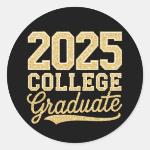 2025 College Graduate Graduation Senior School Classic Round Sticker