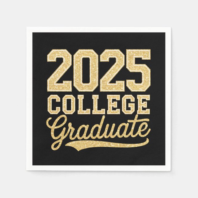 2025 College Graduate Graduation Senior School Napkin (Front)