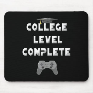 2025 College Level Complete Funny Video Gamer Grad Mouse Mat