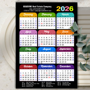 2025 Colour Calendar US Holidays Corporate Magneti