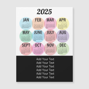 2025 - Colourful Monthly Calendar
