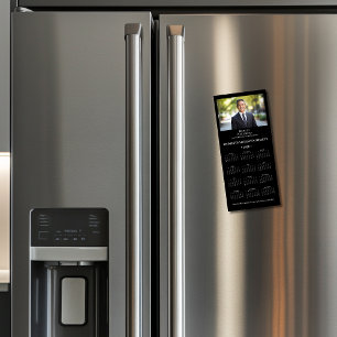2025 Corporate Magnetic Calendar — Vertical Black