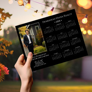 2025 Corporate Magnetic Photo Calendar - Black