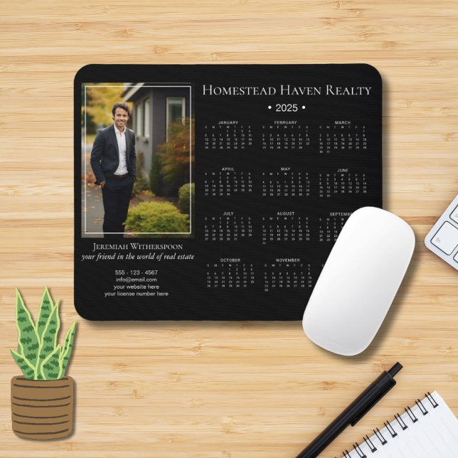2025 Corporate Photo Calendar - Black Mouse Mat (Creator Uploaded)
