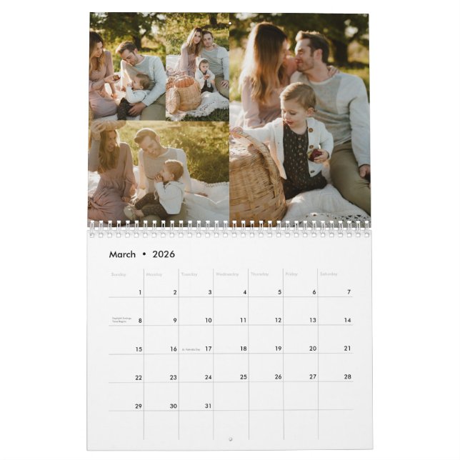 2025 Create Your Own Custom Family Photo Calendar (Mar 2026)