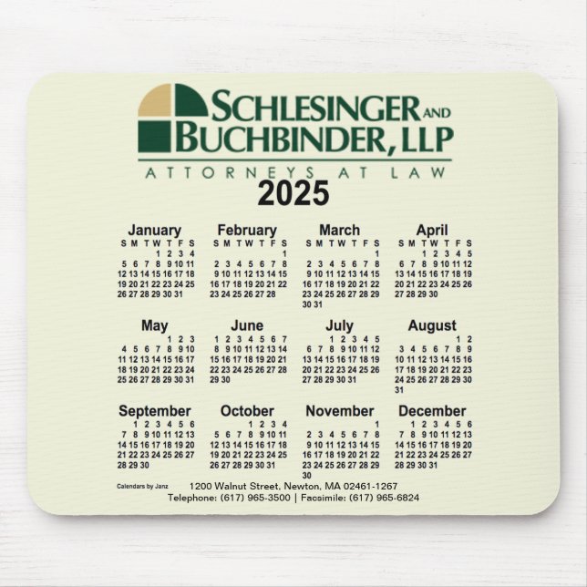 2025 Custom Calendar by Janz Mouse Mat (Front)