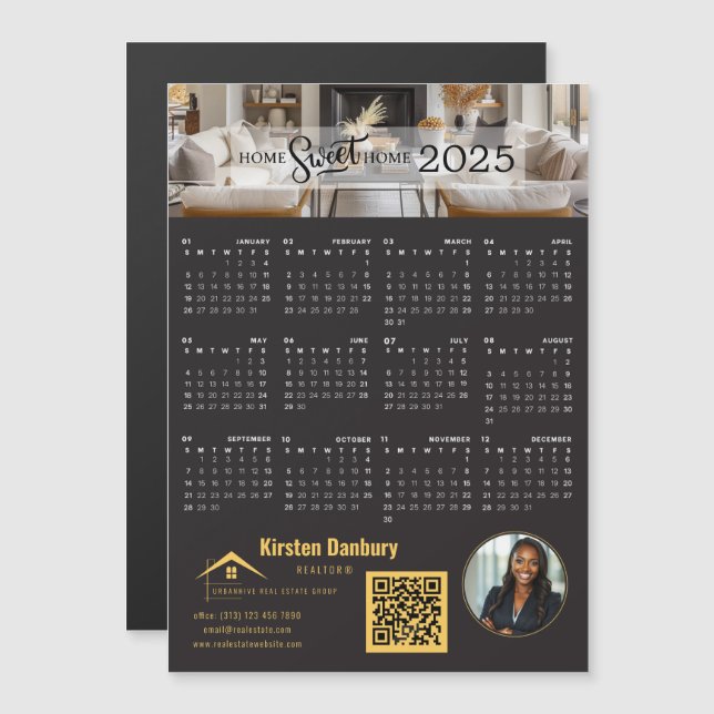 2025 Custom Real Estate Marketing QR Code Calendar (Front/Back)