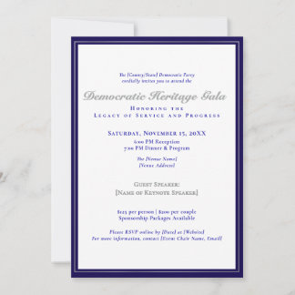 2025 Democratic Party Heritage Gala Fundraising Invitation