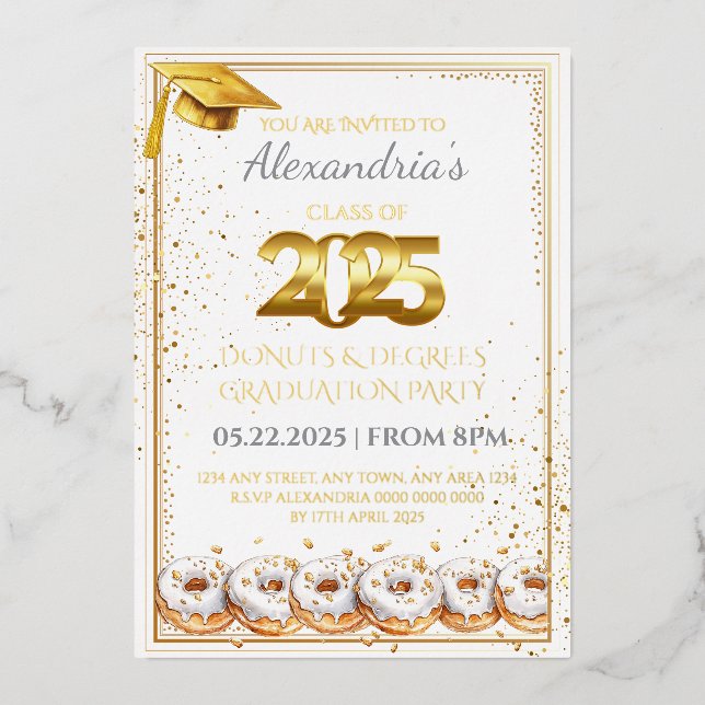 2025  Doughnuts and Degrees Graduation Invitation (Front)