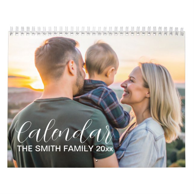 2025 elegant and modern custom family photo  calendar (Cover)
