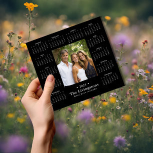 2025 Elegant Family Photo Calendar Magnet