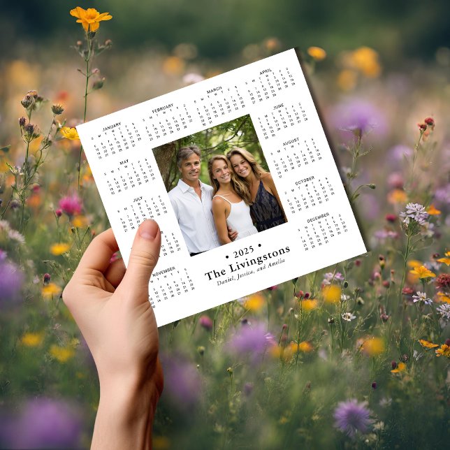 2025 Elegant Family Photo Calendar Magnet/White (Creator Uploaded)