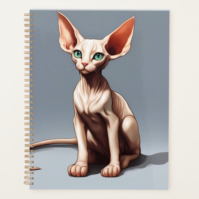 2025 Elf Sphynx Cat Calendar Planner (Front)