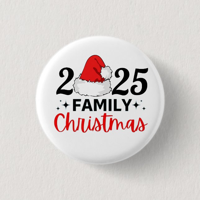 2025 Family Christmas 3 Cm Round Badge (Front)