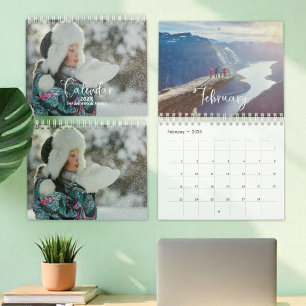2025 Family Custom Photo Chic Calligraphy Calendar