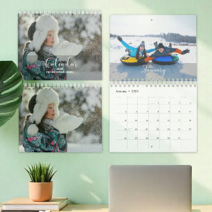 2025 Family Custom Photo Chic Calligraphy Calendar