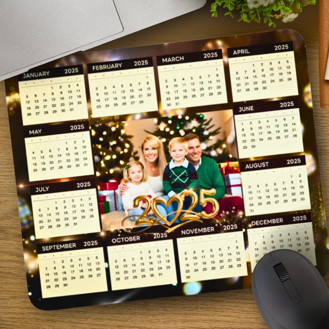  2025 Family photo calendar new year mousepads (Creator Uploaded)