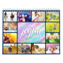 2025 Family Photo Joyful Colourful Faux Iridescent