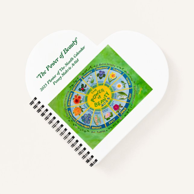 2025 Flower of the Month Inspirational Calendar Notebook (Front)