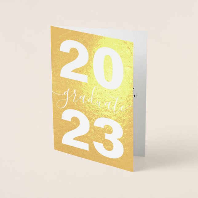 2025 Foil Graduation Announcement With Photo (Front)
