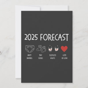 2025 Forecast Mum To Be New Year  Holiday Card