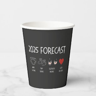 2025 Forecast Mum To Be New Year Paper Cups