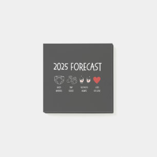 2025 Forecast Mum To Be New Year Post-it Notes