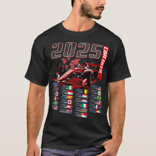 2025 Formula Circuits Formula Schedule 2025 Racing T-Shirt