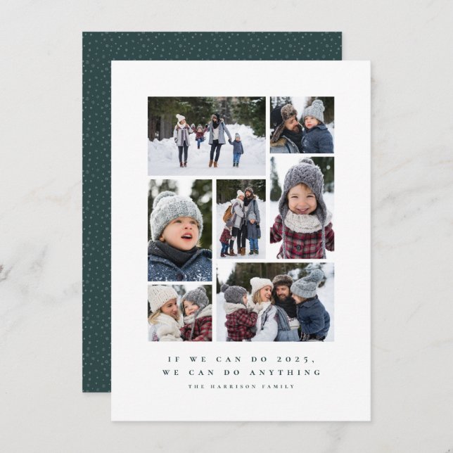 2025 fun inspirational photo collage holiday card (Front/Back)