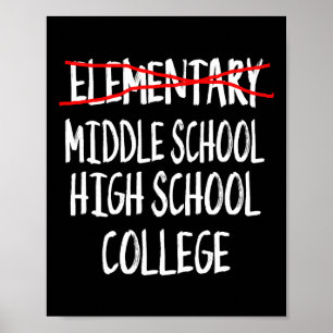 2025 Funny Elementary School Graduation 6th Grade Poster