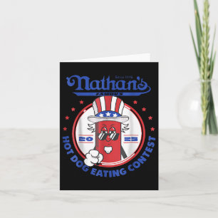 2025 Funny Nathans Famous 2025 Hot Dog Eating Cont Card