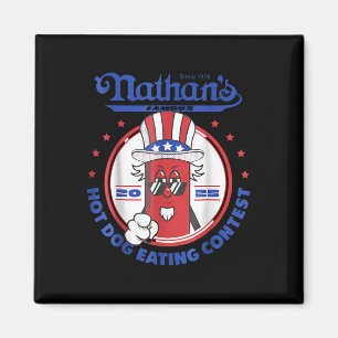 2025 Funny Nathans Famous 2025 Hot Dog Eating Cont Magnet