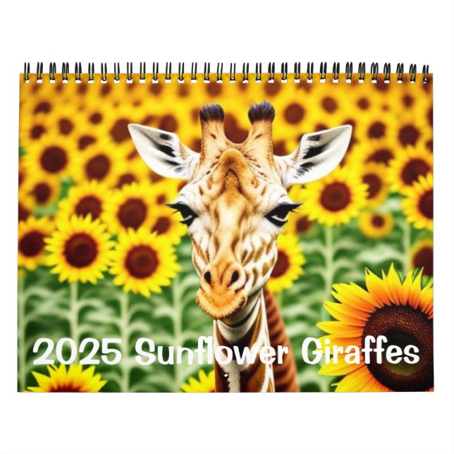 2025 Giraffes and Sunflowers Calendar (Cover)