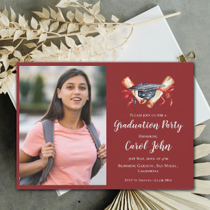 2025 Grad Photo Elegant Graduation Party Invitation