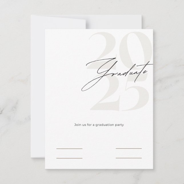 2025 graduate graduation invitation  (Front)