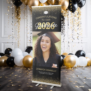 2025 Graduate Photo Graduation Party Retractable Banner