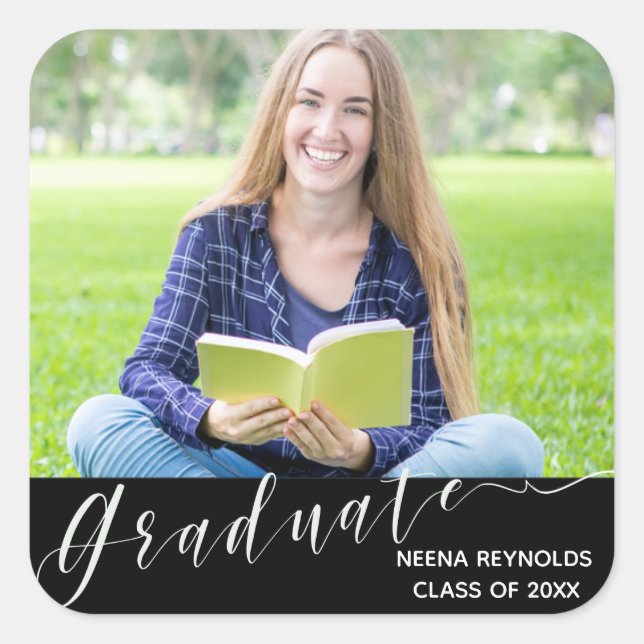 2025 Graduate photo Graduation party sticker (Front)