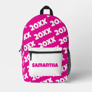 2025 Graduation - Add Name and Year, Hot Pink Printed Backpack