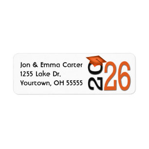 2025 Graduation Black and Orange School Colours