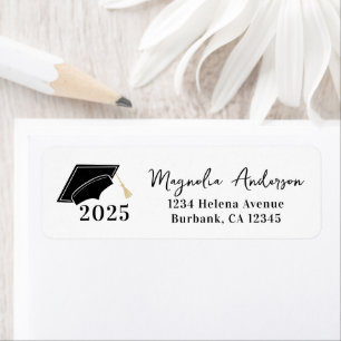 2025 Graduation Cap Return Address Labels
